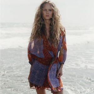 ZARA PATCHWORK PRINT DRESS